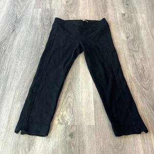 🏁 Diane Von Furstenberg black straight leg cropped trousers  size 0